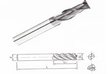 Square Type-2F&4F End mills 35°