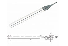 Ball Nose Type-2F Miniature End mills 30°